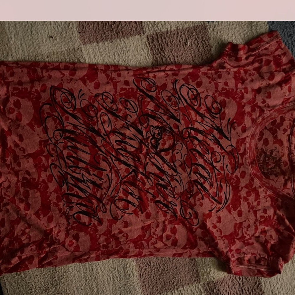 Ed Hardy Red Graphic Tee